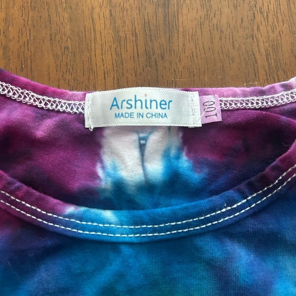 Arshiner spiral tie dye hippie girls dress Size 3-4 year old - Picture 5 of 6